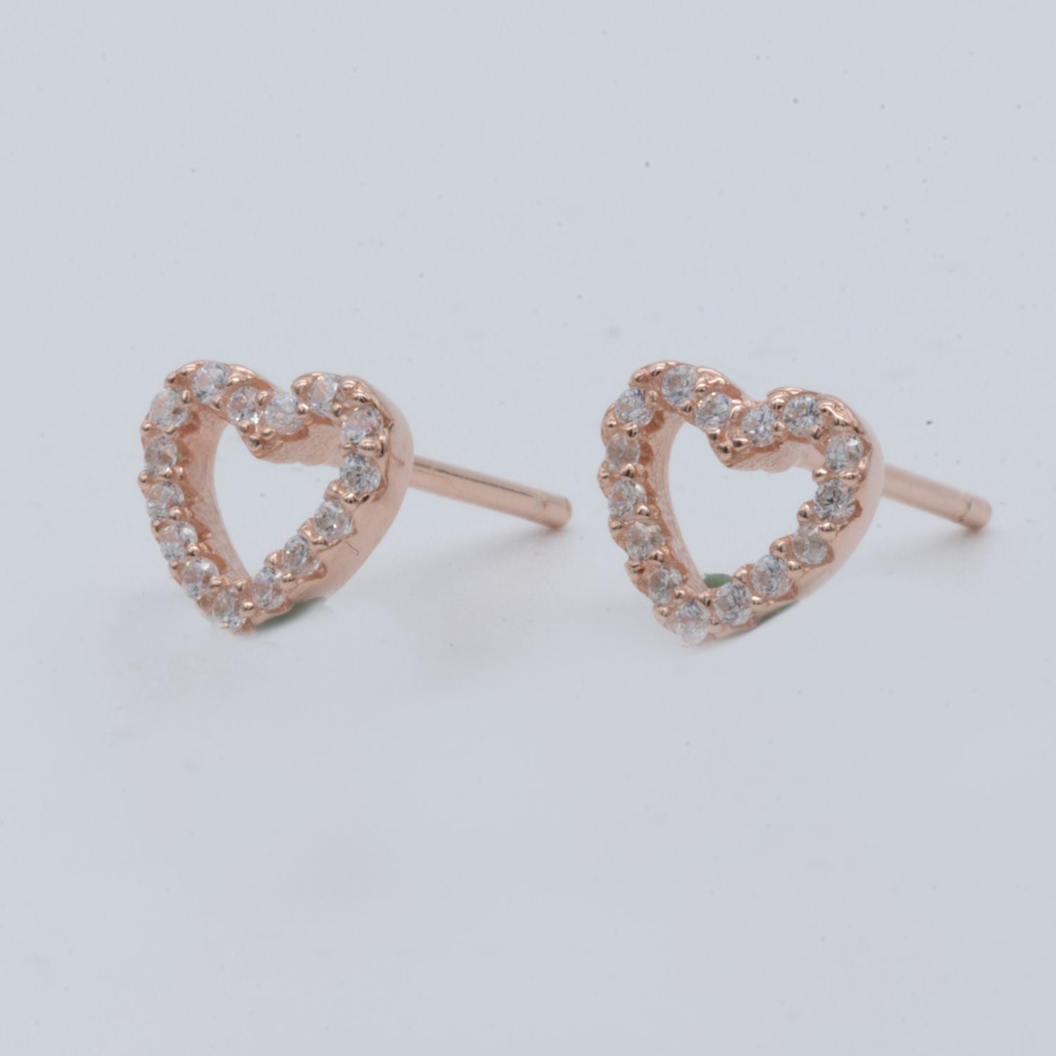 Tiny Heart Silver Stud Earrings