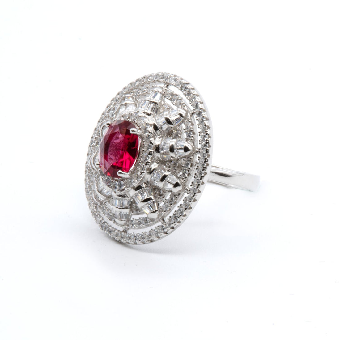 Ruby Radiance Cocktail Ring