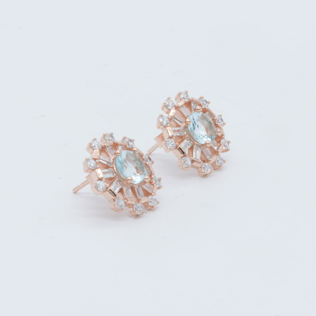 Rose Gold Sunburst Earrings