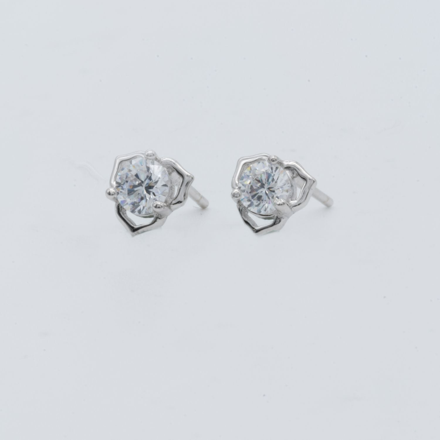 Tiny Crystal Blossom Stud Earrings