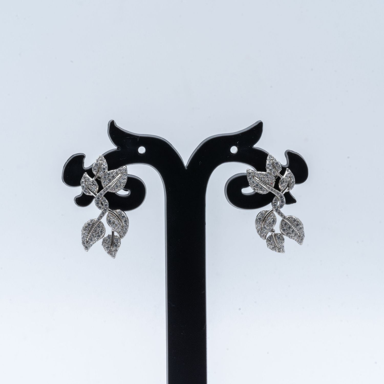 Crystal Leaf Earrings