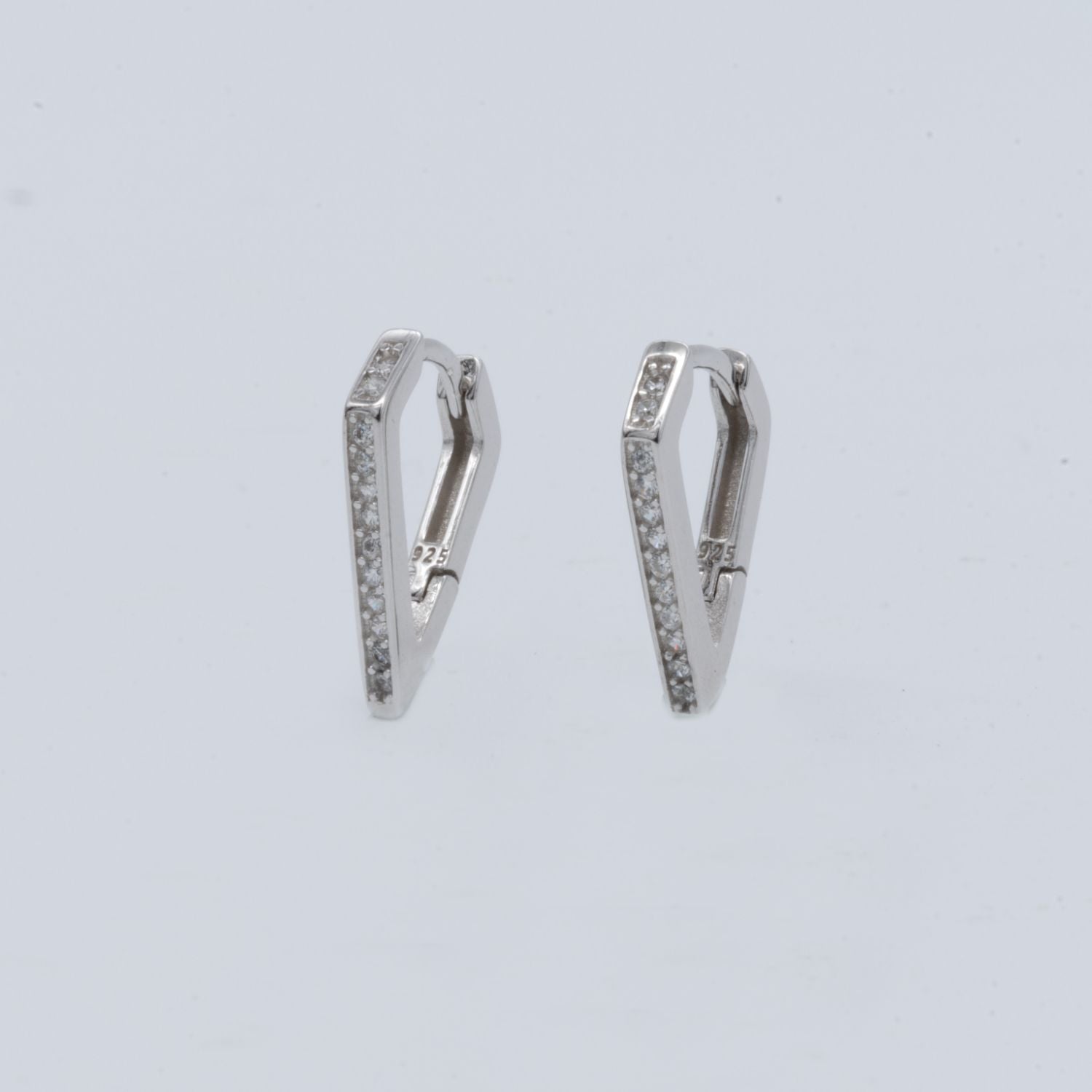 Modern V Hoop Earrings