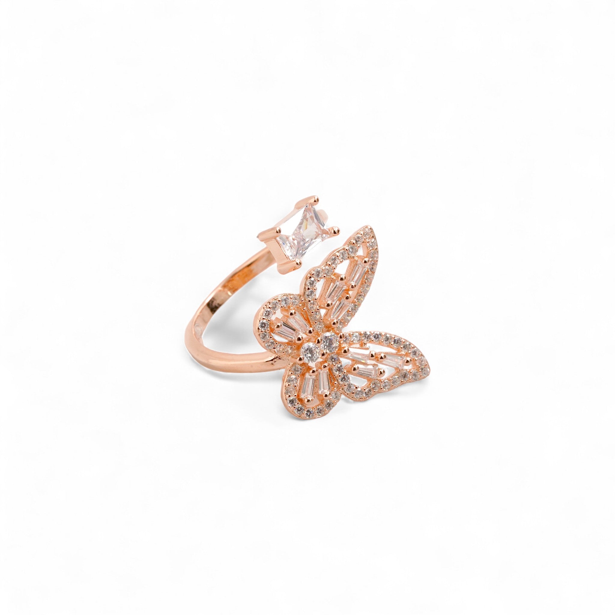 Butterfly Baguette Zircon Ring