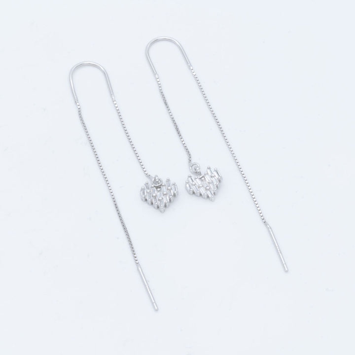 Heart Charm Sui Dhaga Earrings