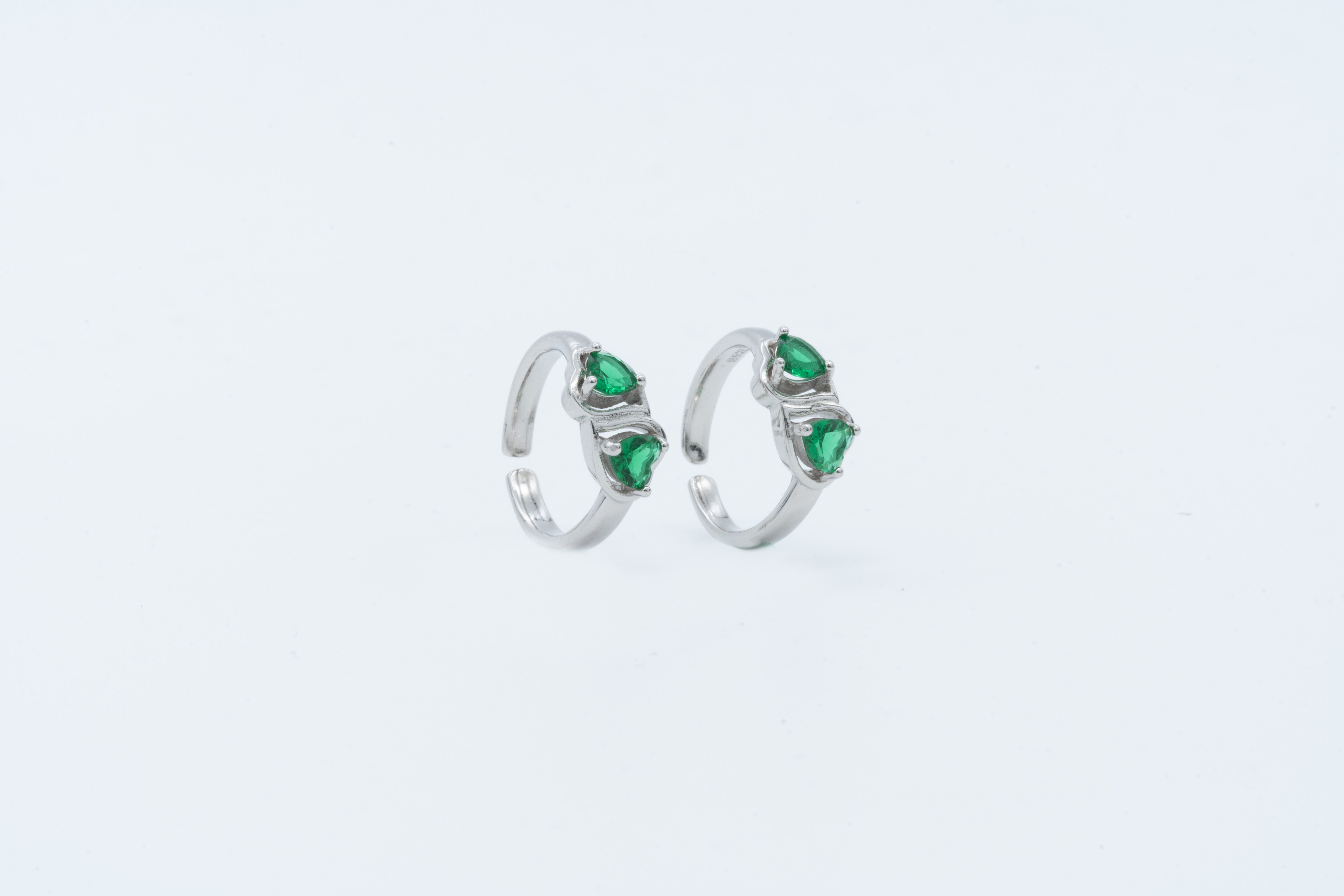 Emerald Bliss Toe Rings