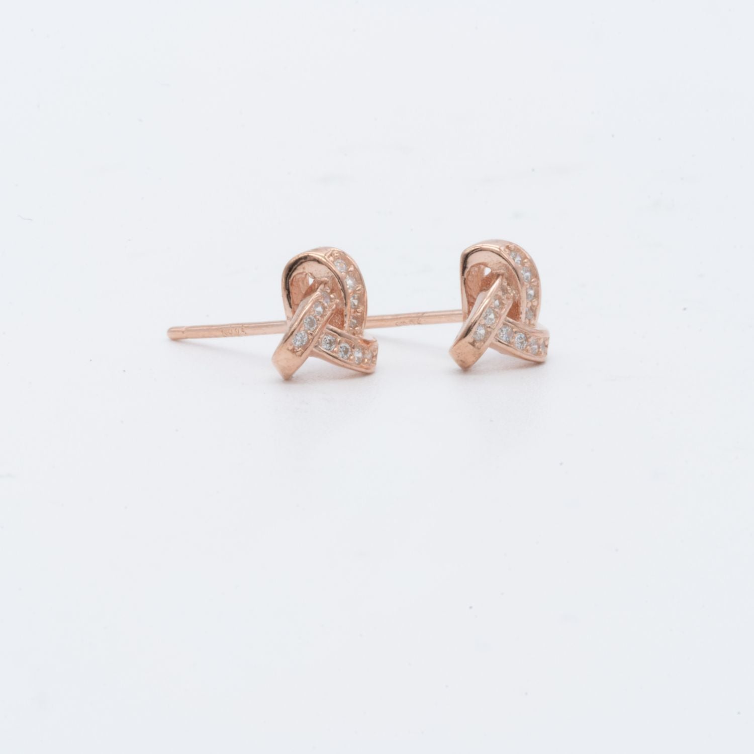 Tiny Infinity Knot Silver Stud Earrings