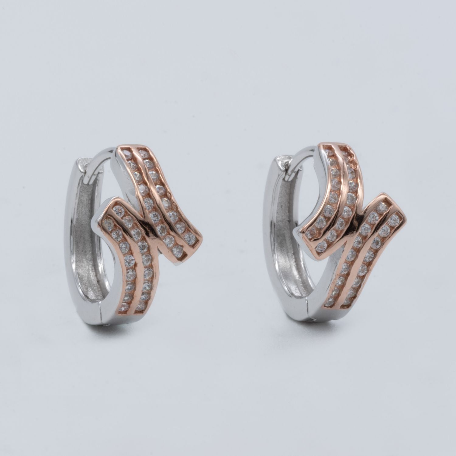 Two-Tone Wave Earrings