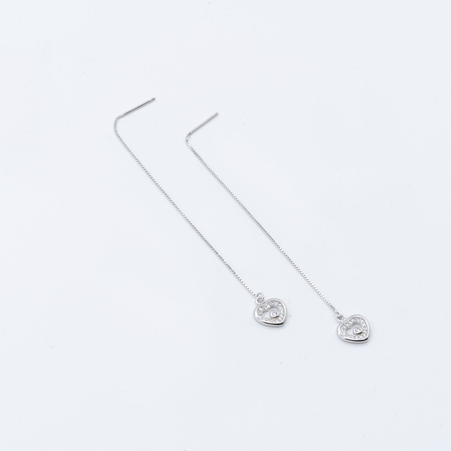 Heart Charm Sui Dhaga Earrings