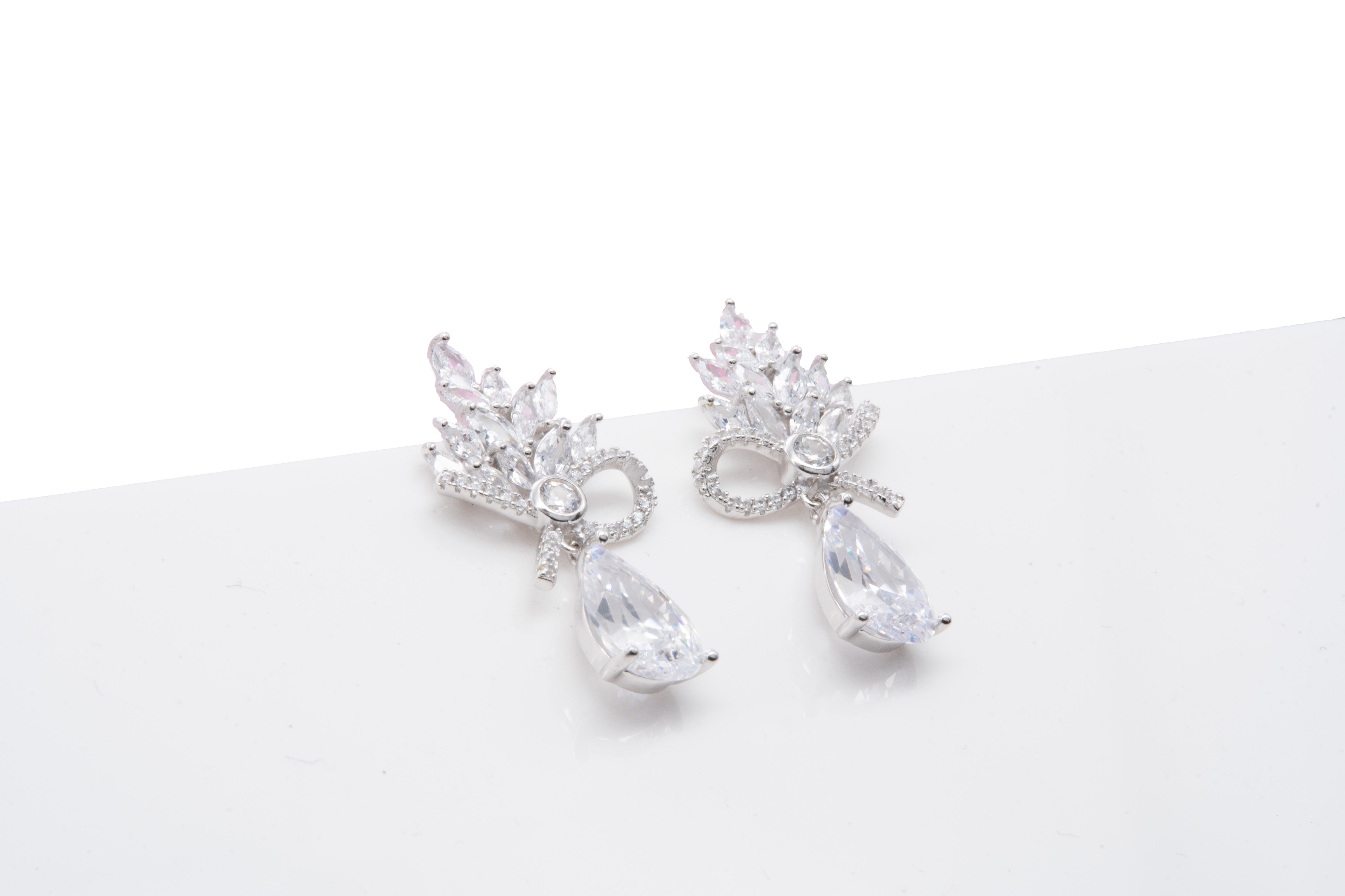 Radiant Teardrop Bow Earrings