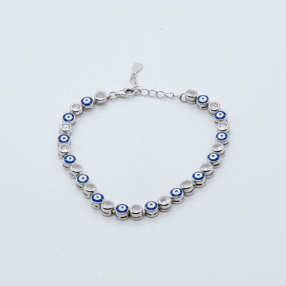 Evil Eye Sterling Silver Bracelet