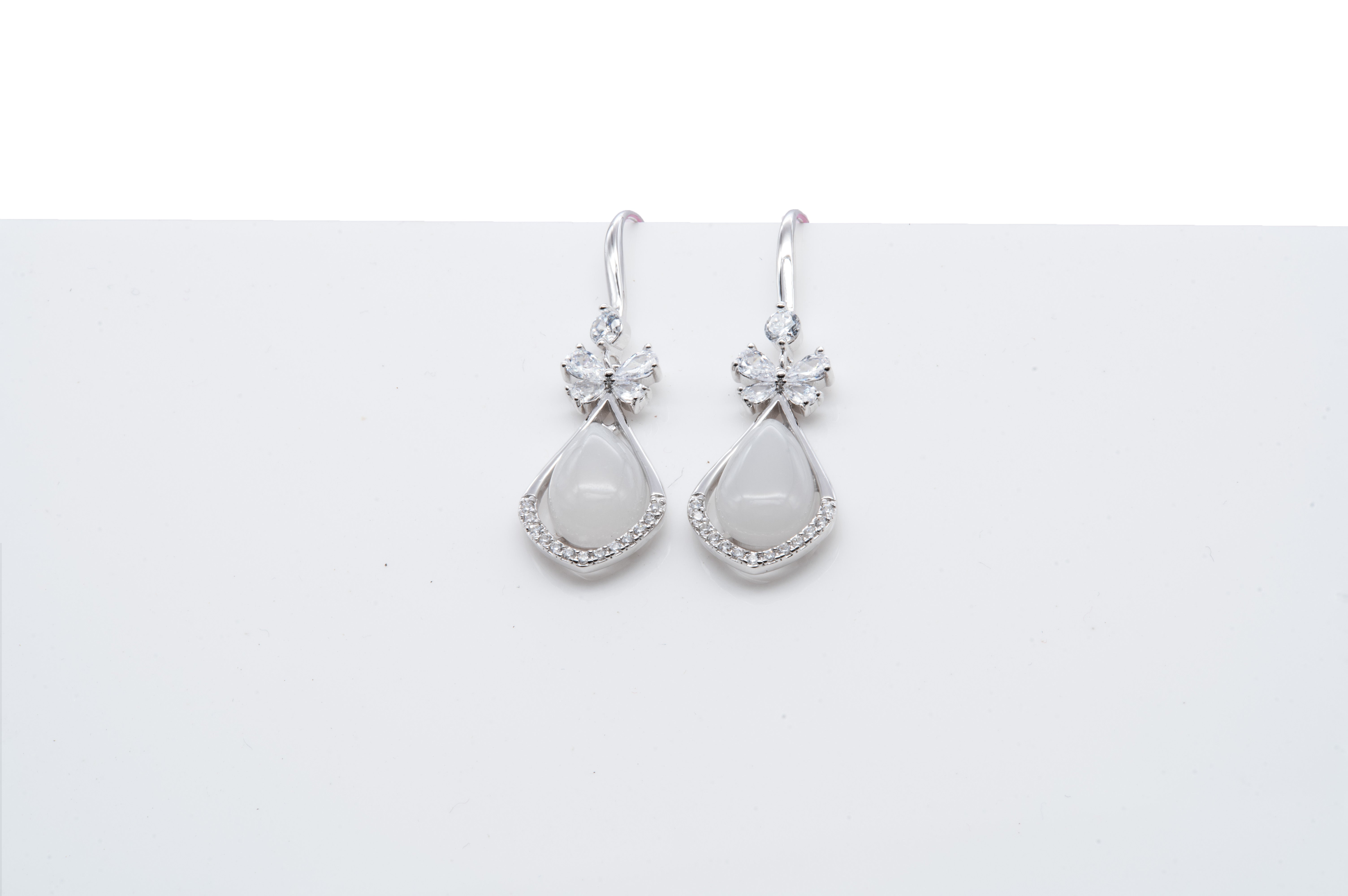 Moonlit Teardrop Blossom Earrings