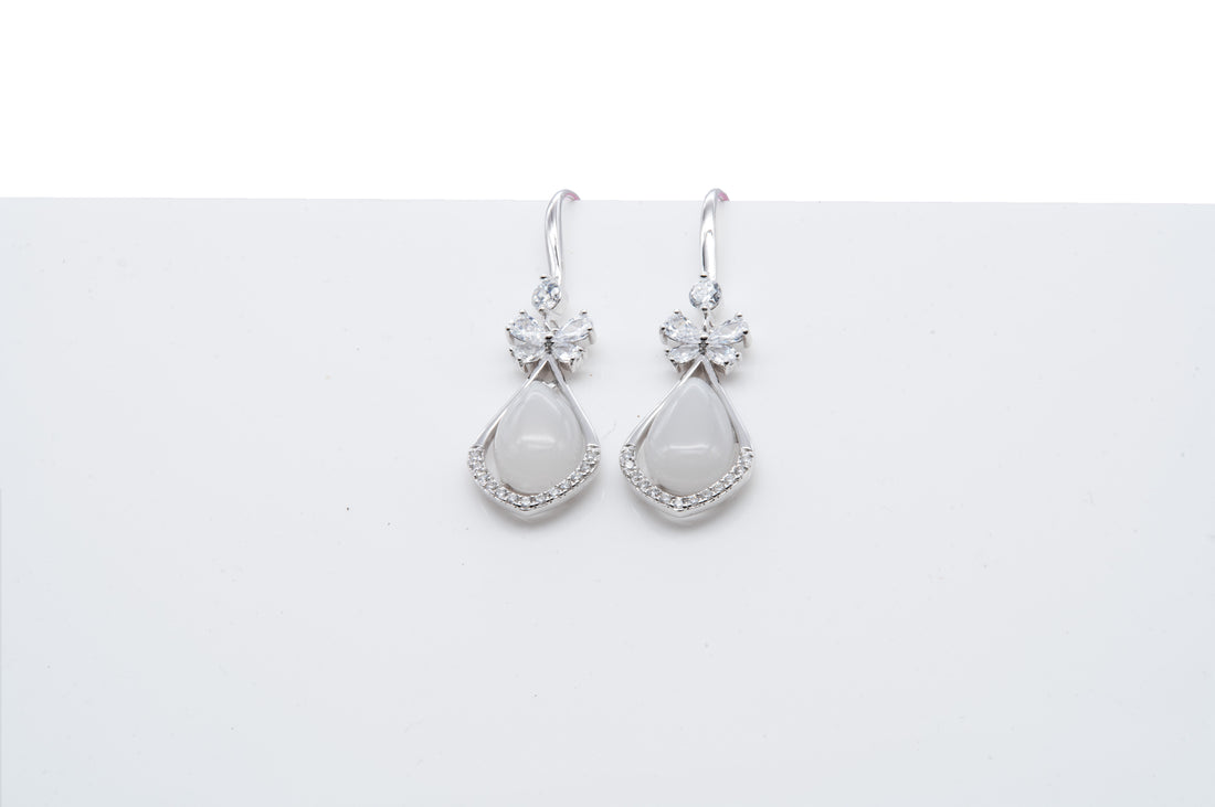 Moonlit Teardrop Blossom Earrings