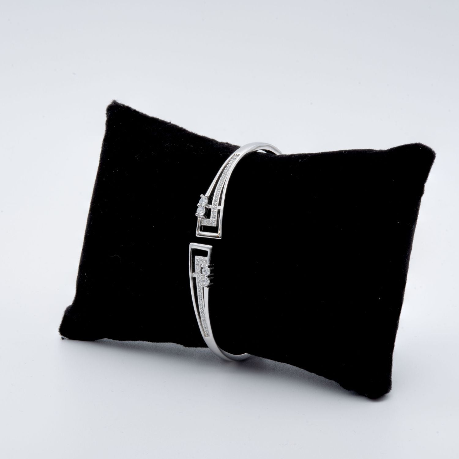 Ethereal Elegance Silver Bangle