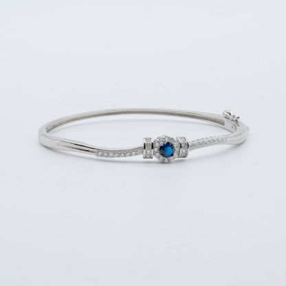 Sapphire Serenity 925 Sterling Silver Bangle