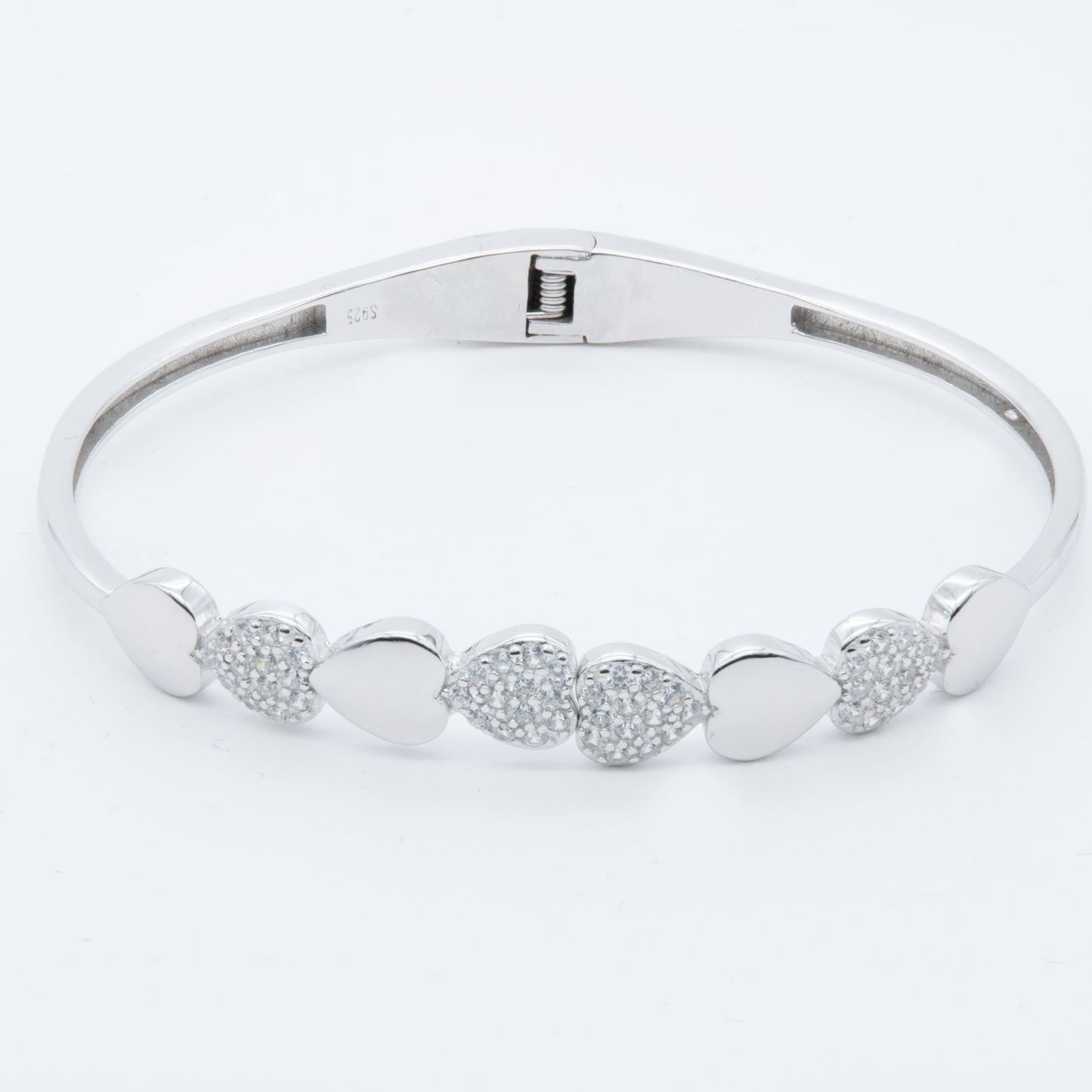 Heart's Desire 925 Sterling Silver Bangle