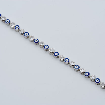 Evil Eye Sterling Silver Bracelet