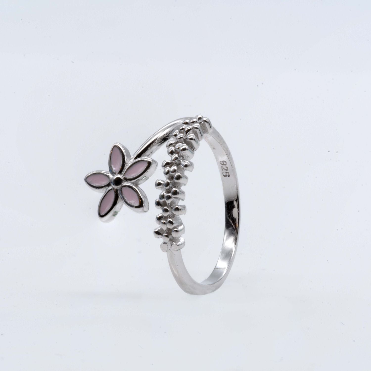 Pink Enamel Flower Ring