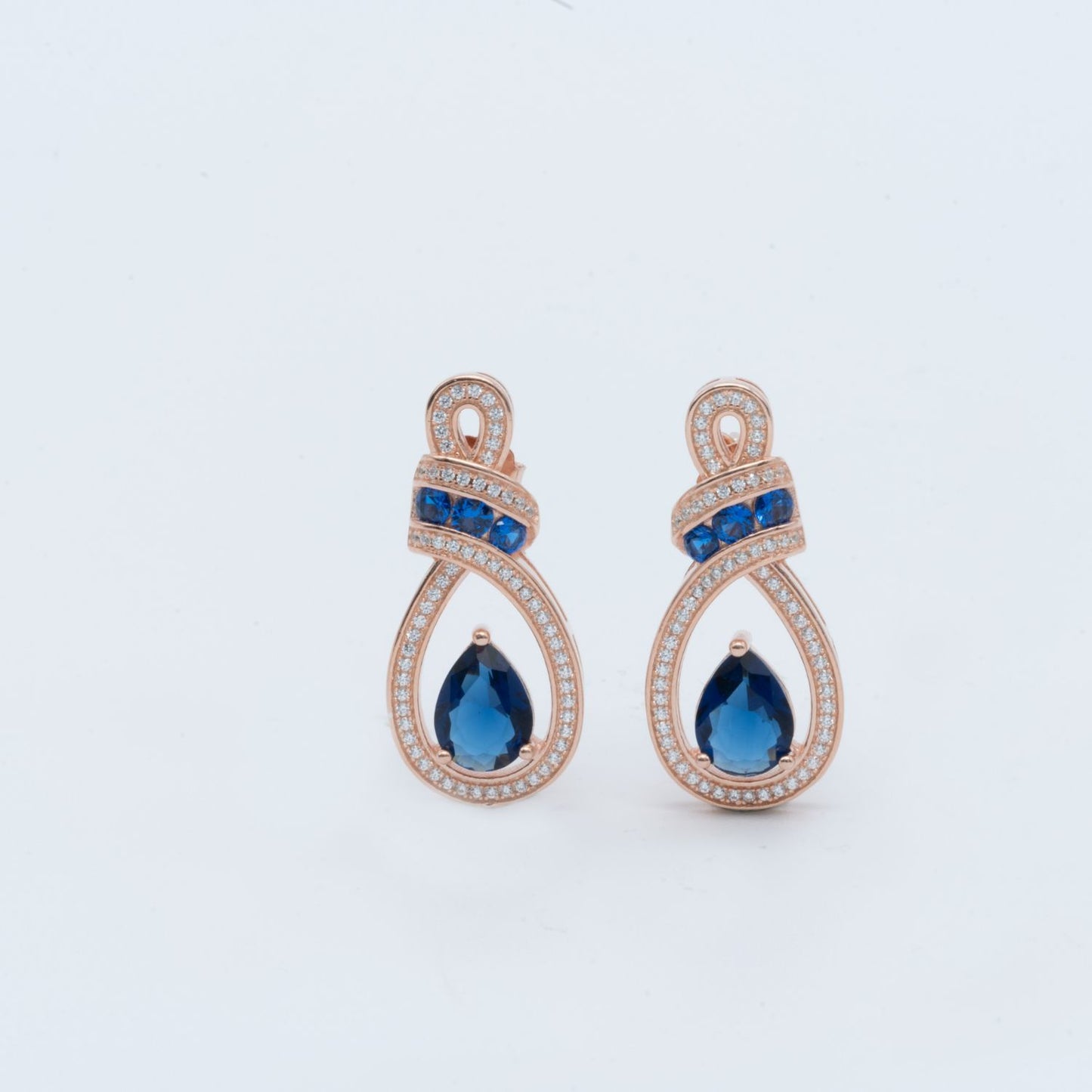 Sapphire Infinity Earrings