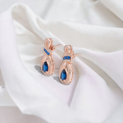 Sapphire Infinity Earrings