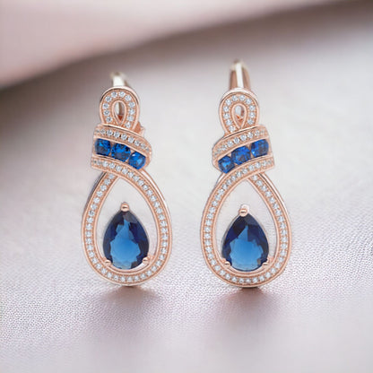 Sapphire Infinity Earrings