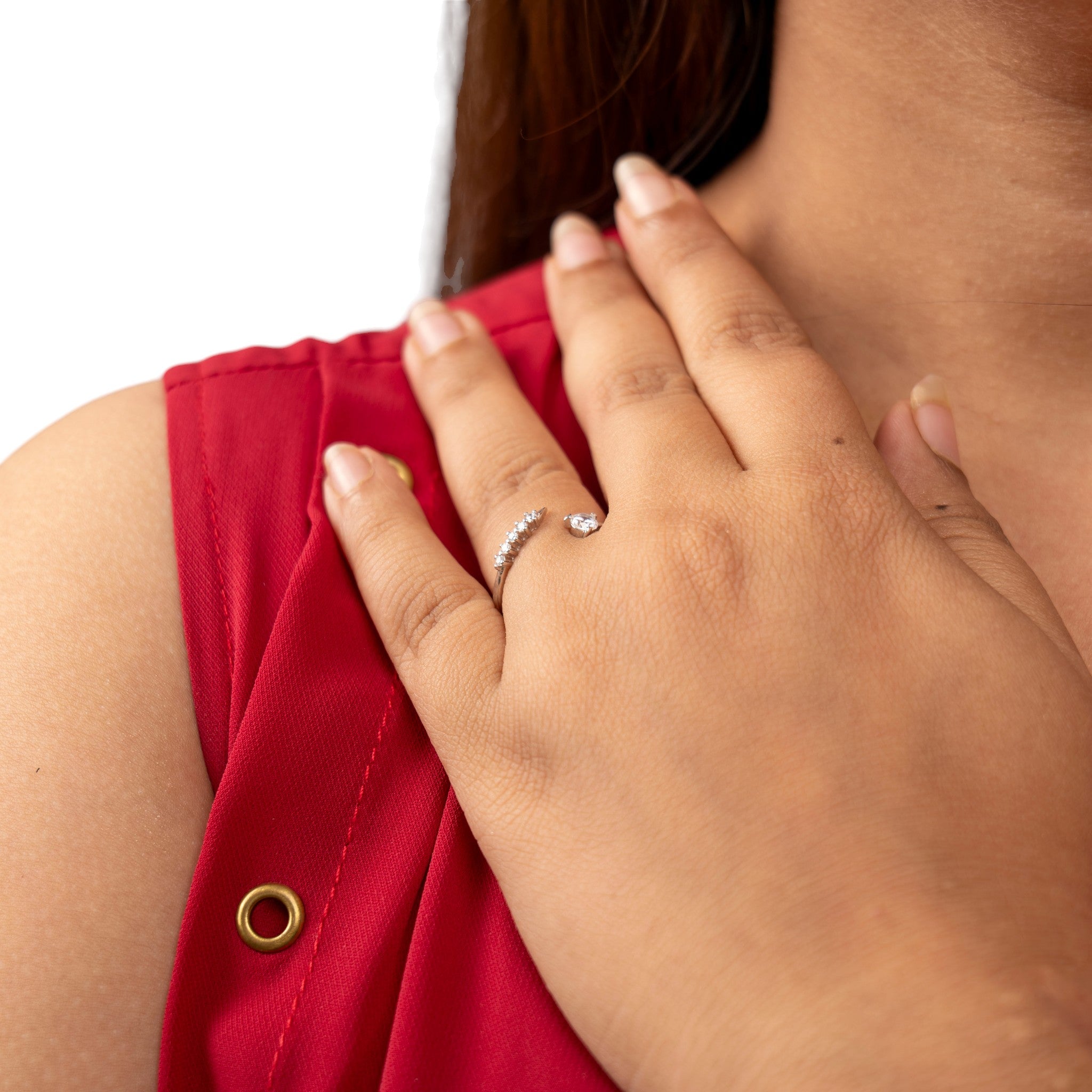 Arrow Open Zircon Ring