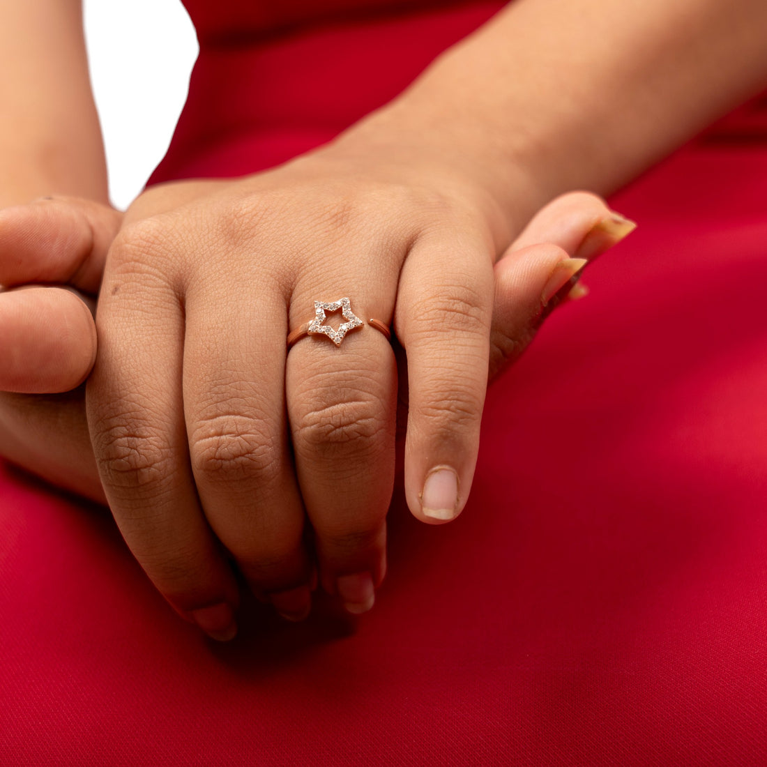 Rose Gold Starry Open Ring