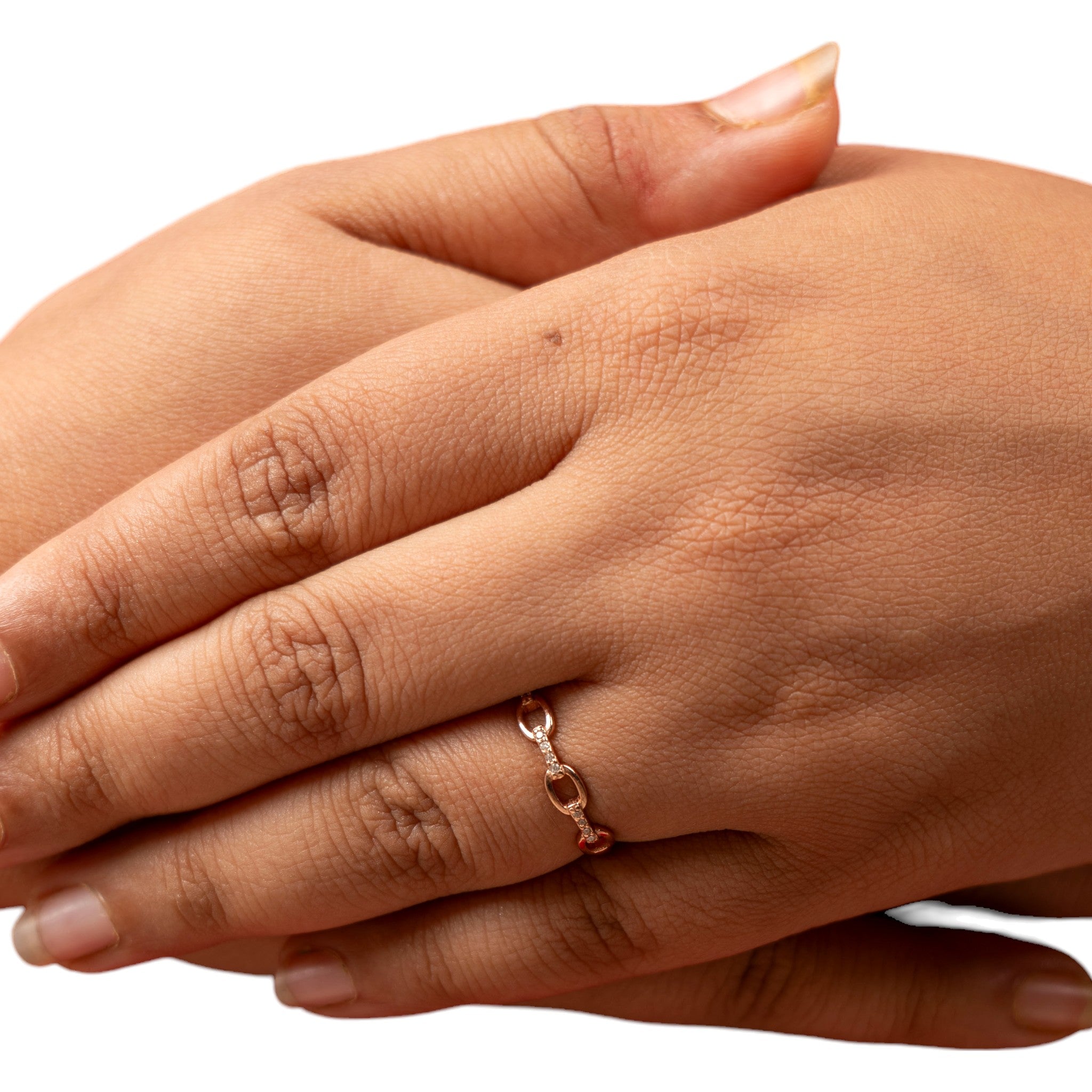 Rose Gold Chain Link Ring