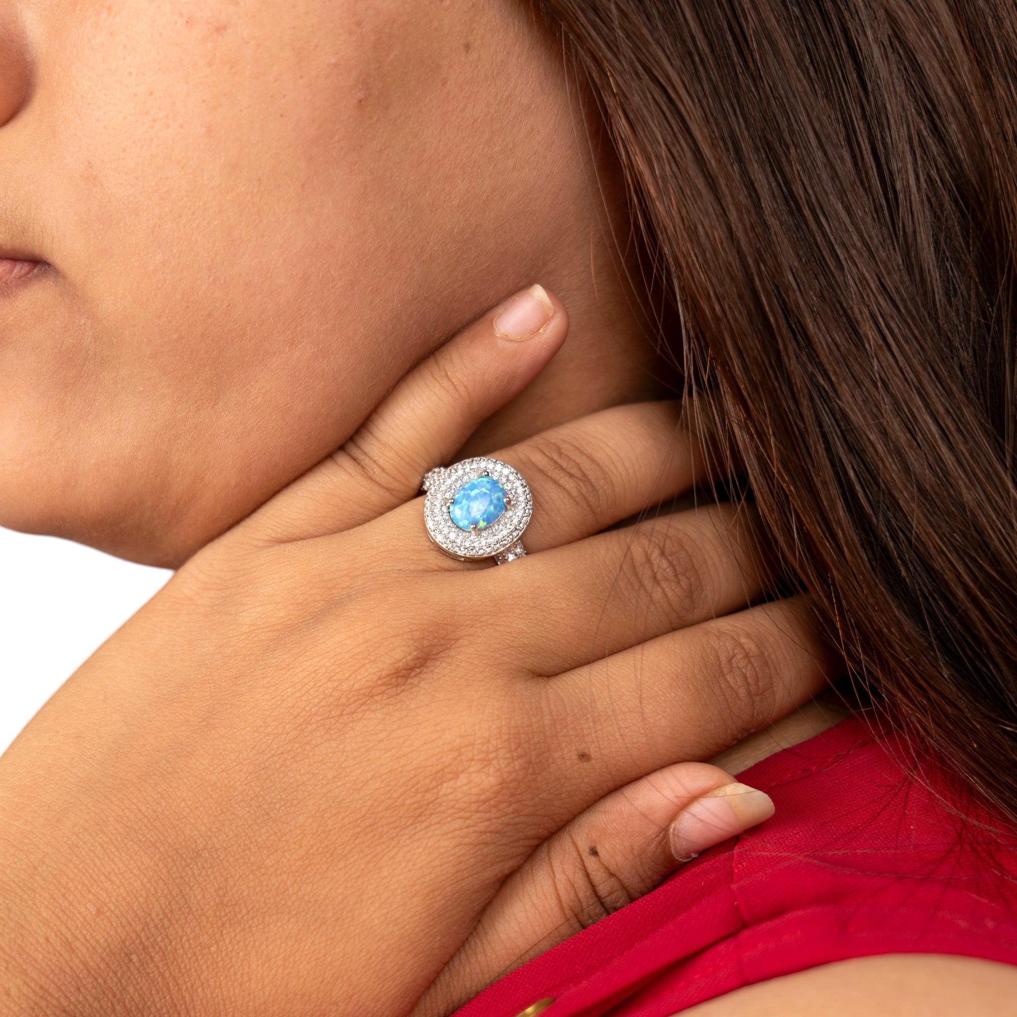 Opal Halo Ring