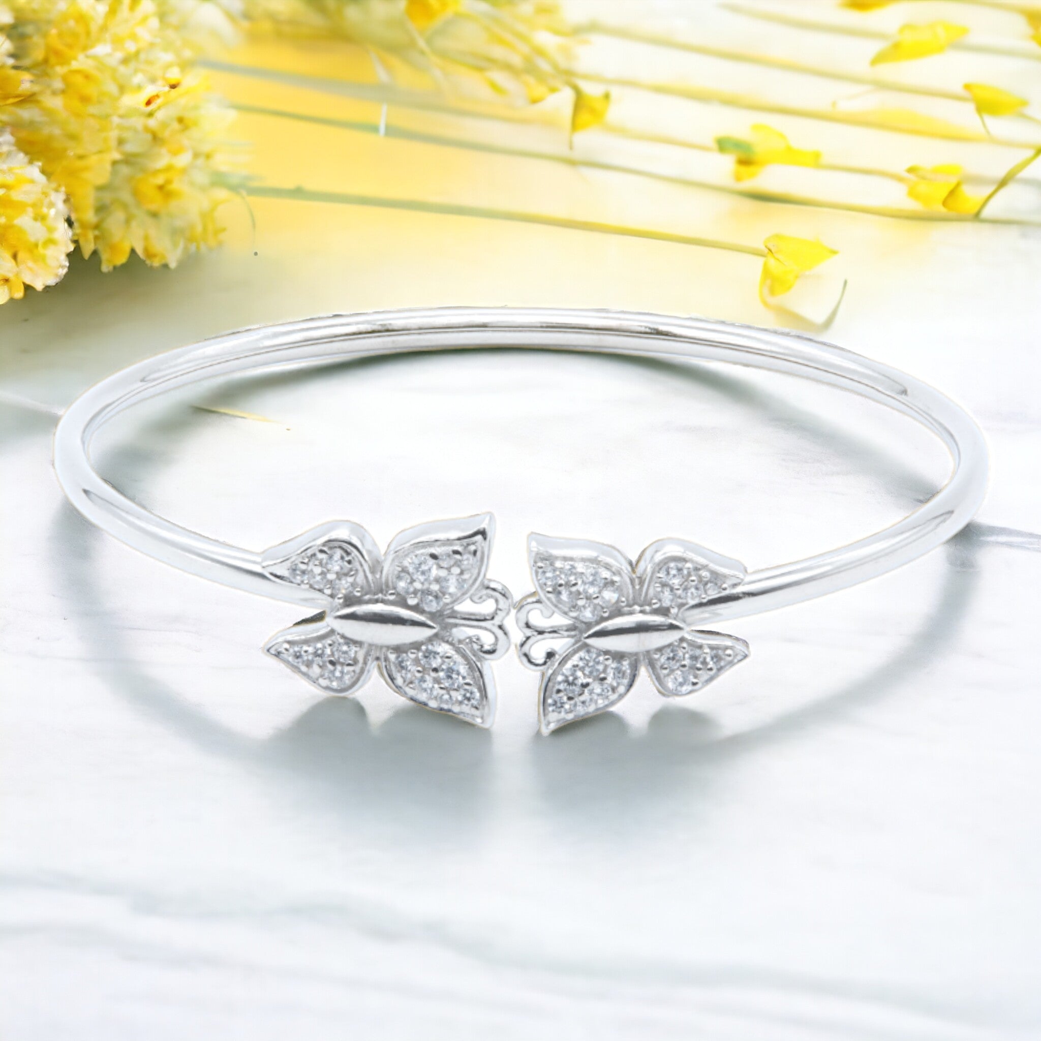 Ethereal Blossom Open Bangle