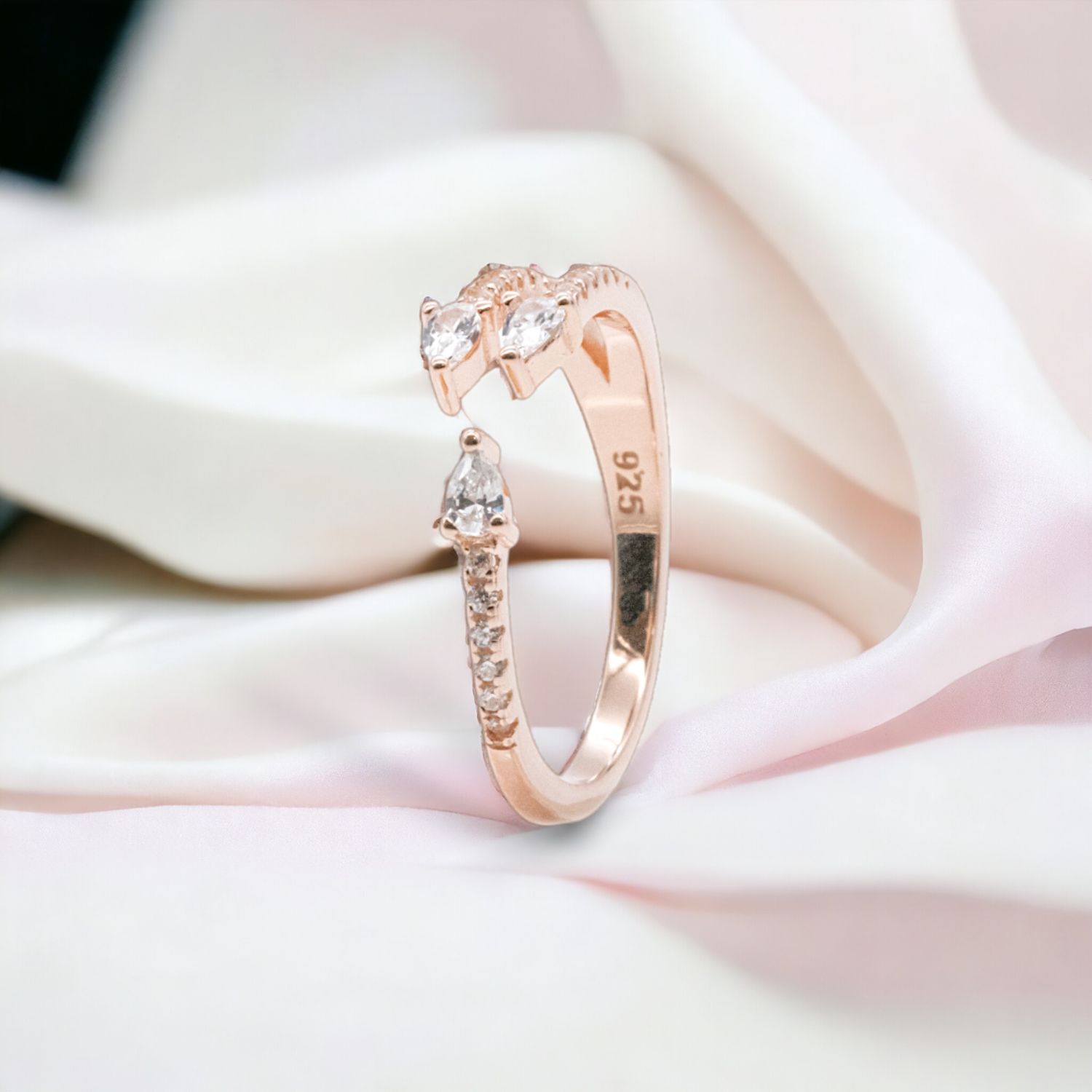 Rose Gold Marquise Open Ring