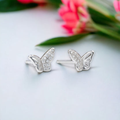 Tiny Butterfly Stud Earrings