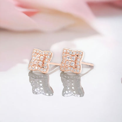 Tiny Butterfly Sparkle Stud Earrings