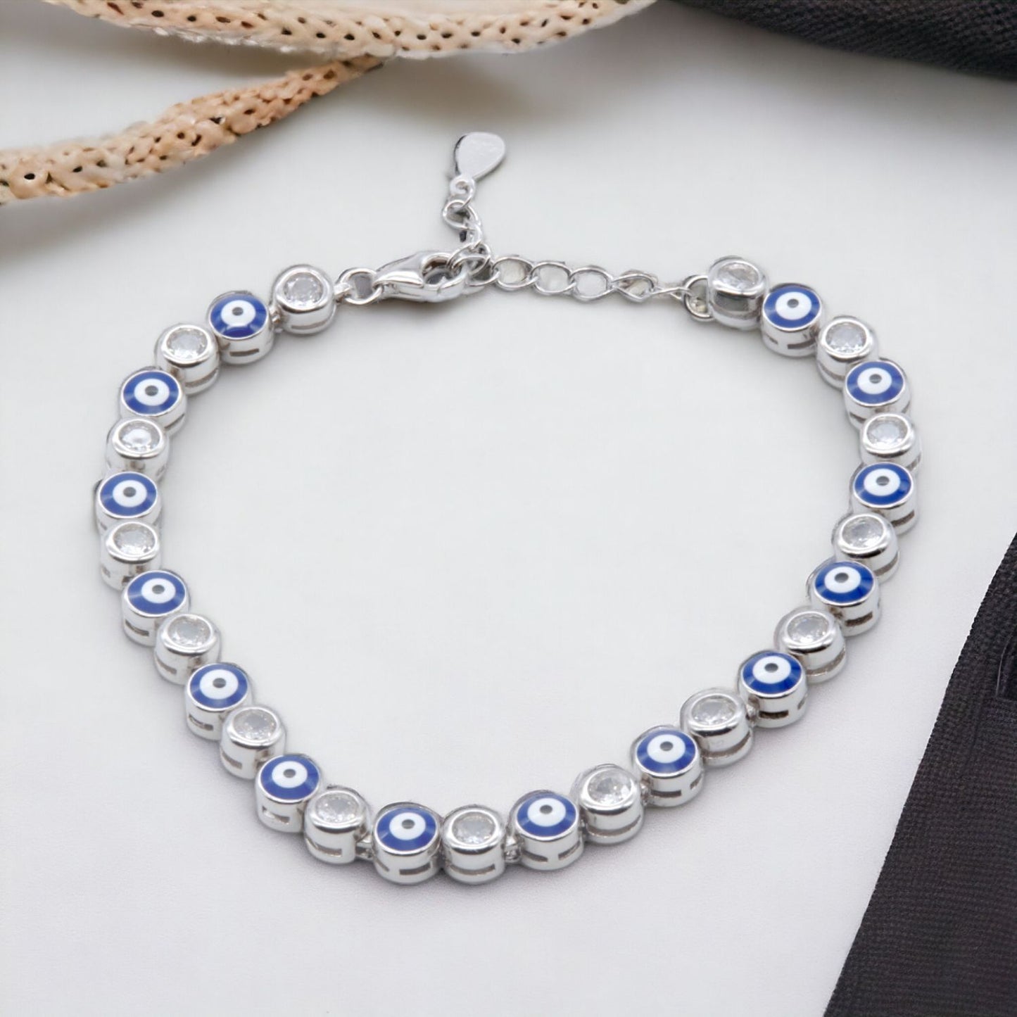 Evil Eye Sterling Silver Bracelet