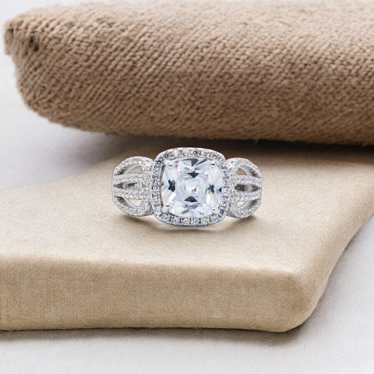 Radiant Cushion-Cut Ring