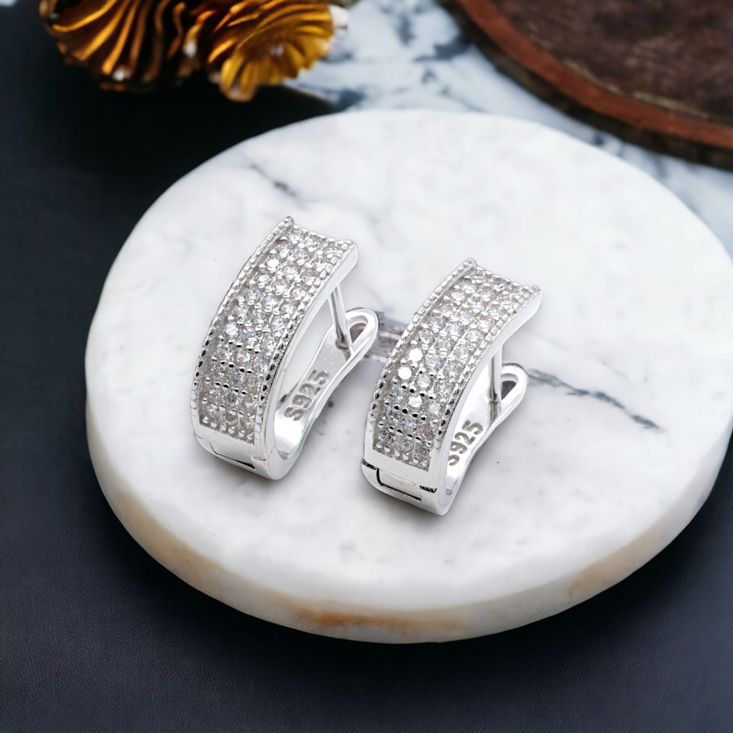 Crystal Bar Earrings