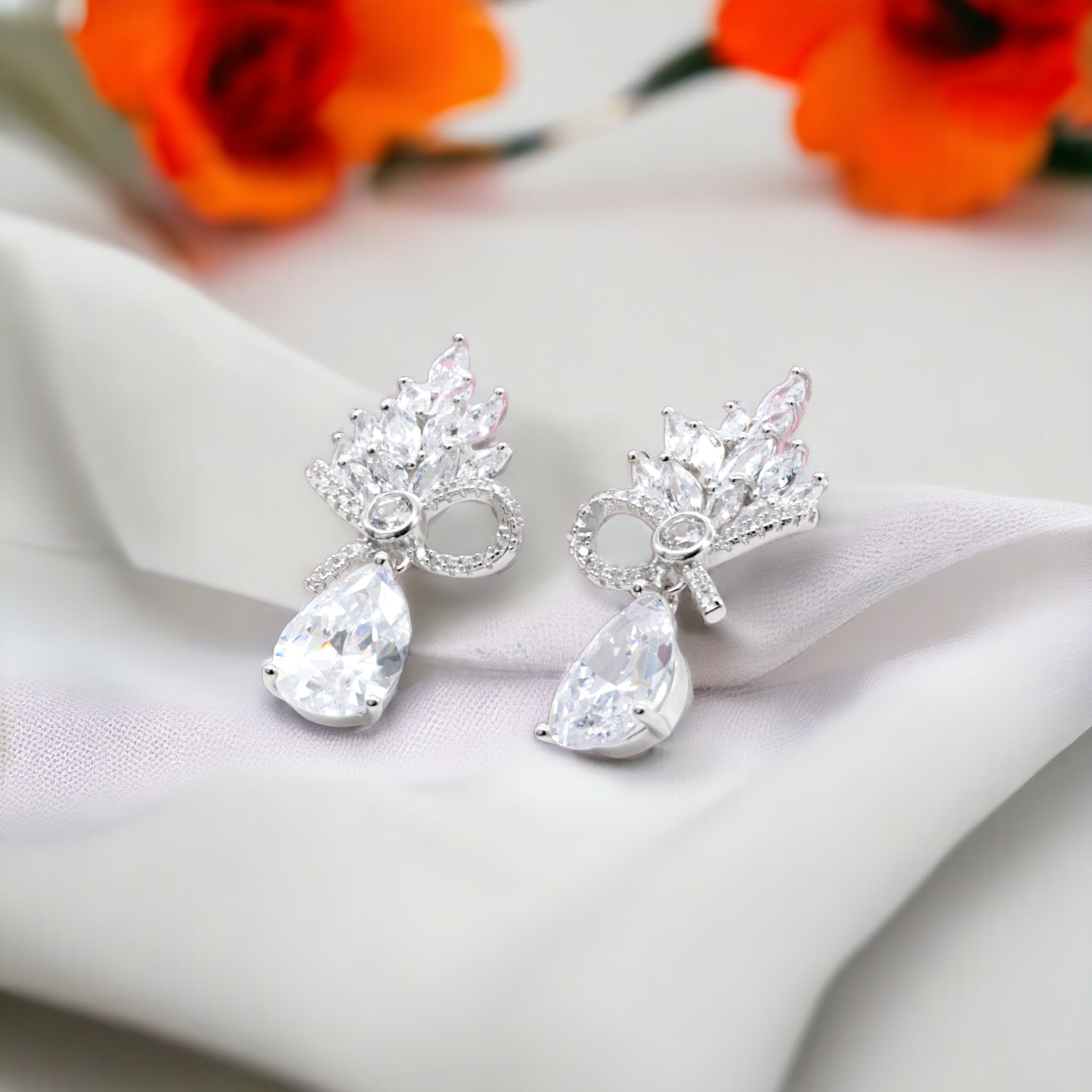 Radiant Teardrop Bow Earrings