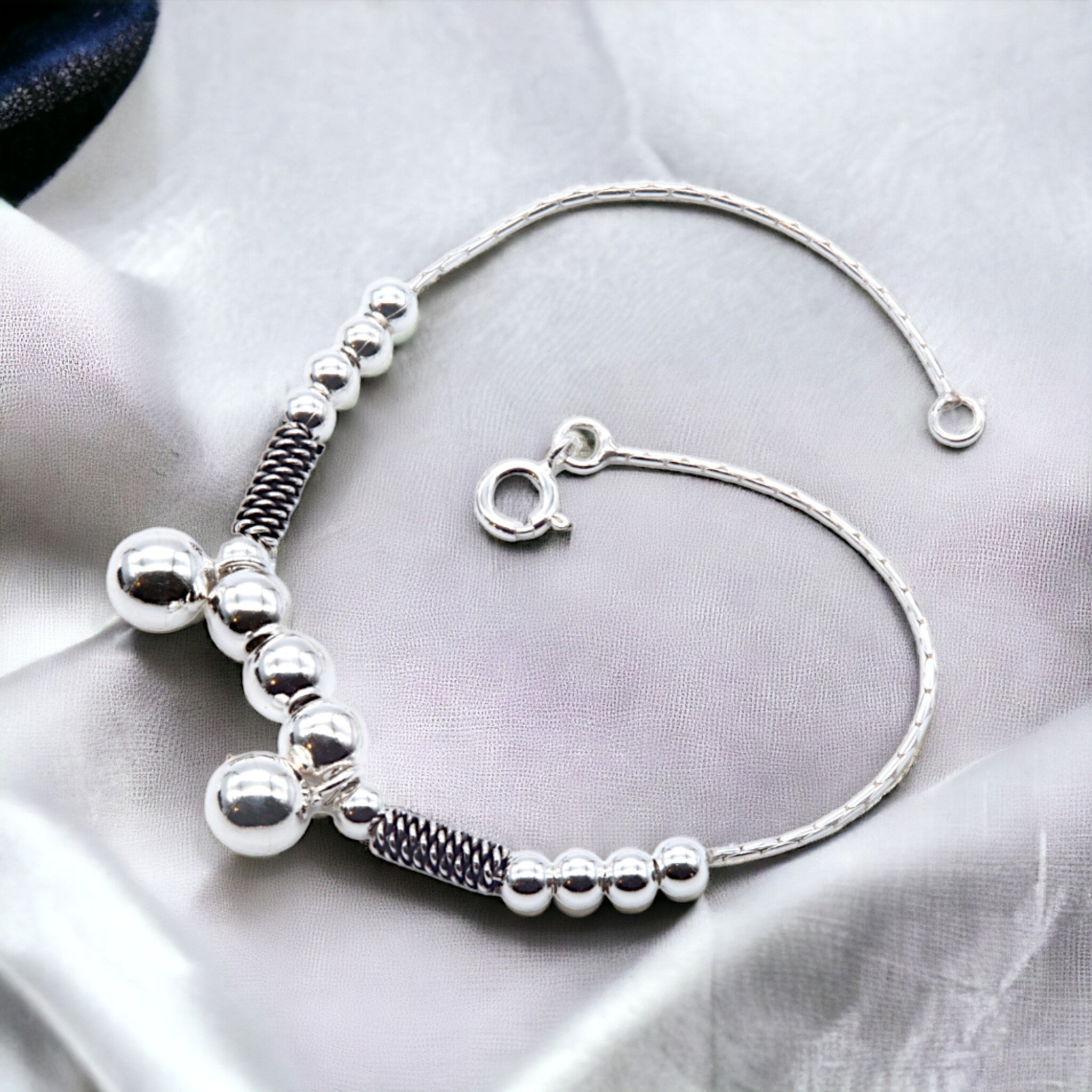 Shakti Bold Bead Silver Bracelet