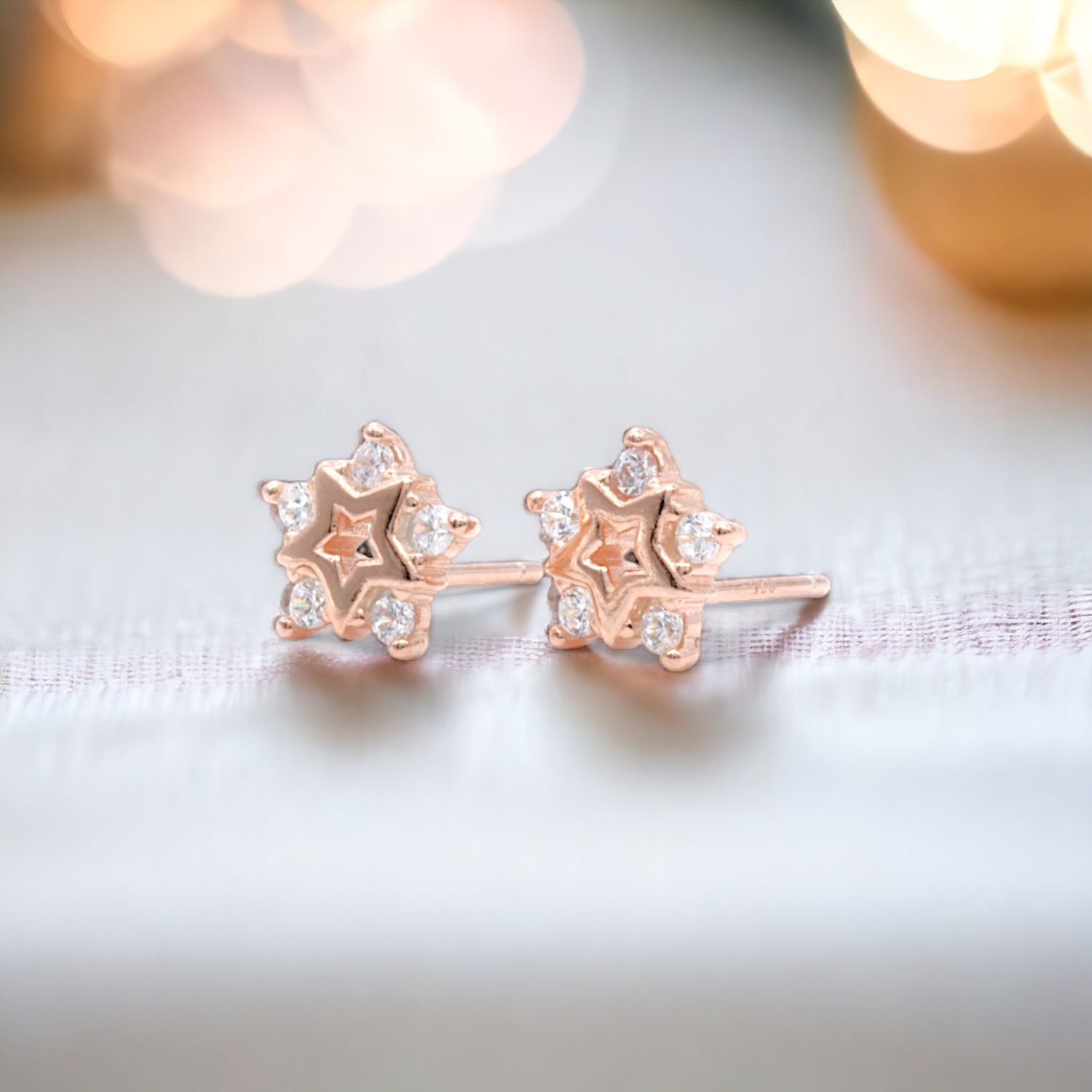 Mini Starburst Silver Stud Earrings