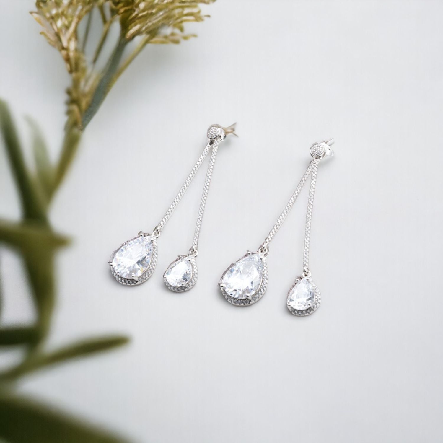 Double Teardrop Earrings