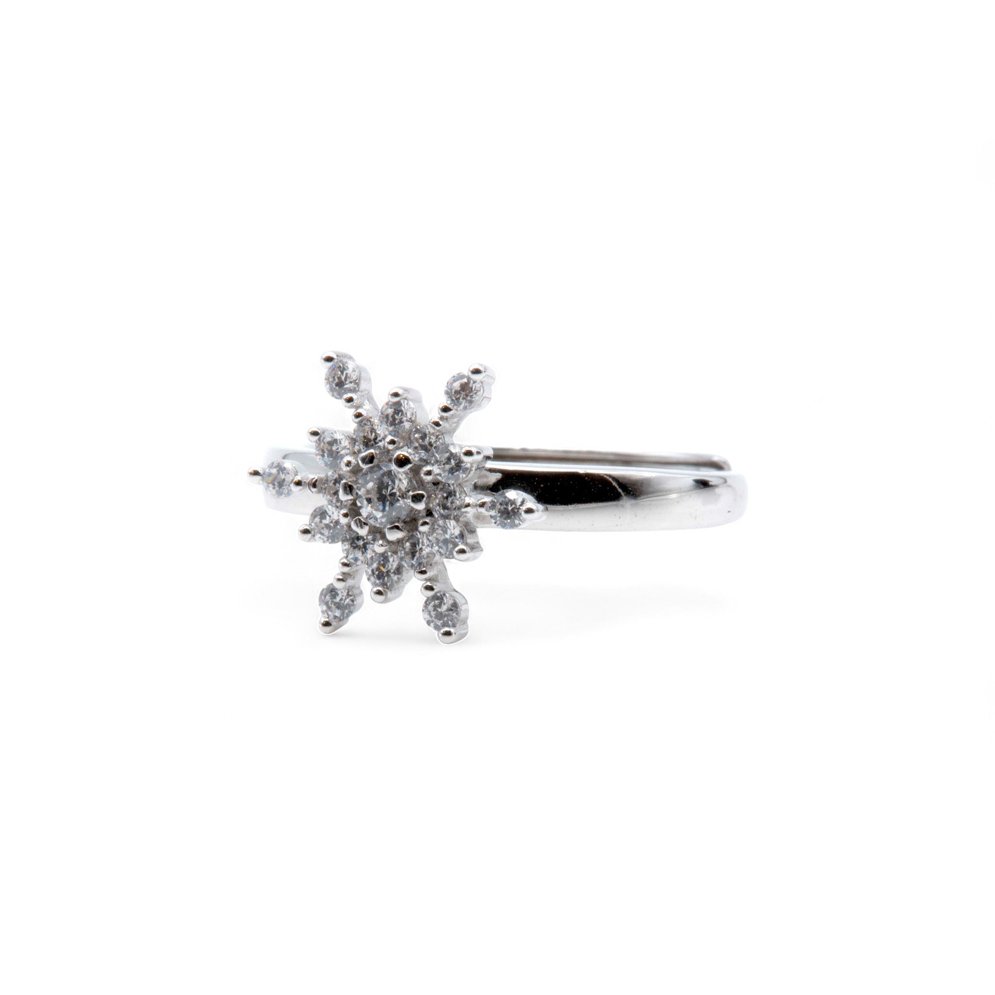 Snowflake Sparkle Spinner Ring