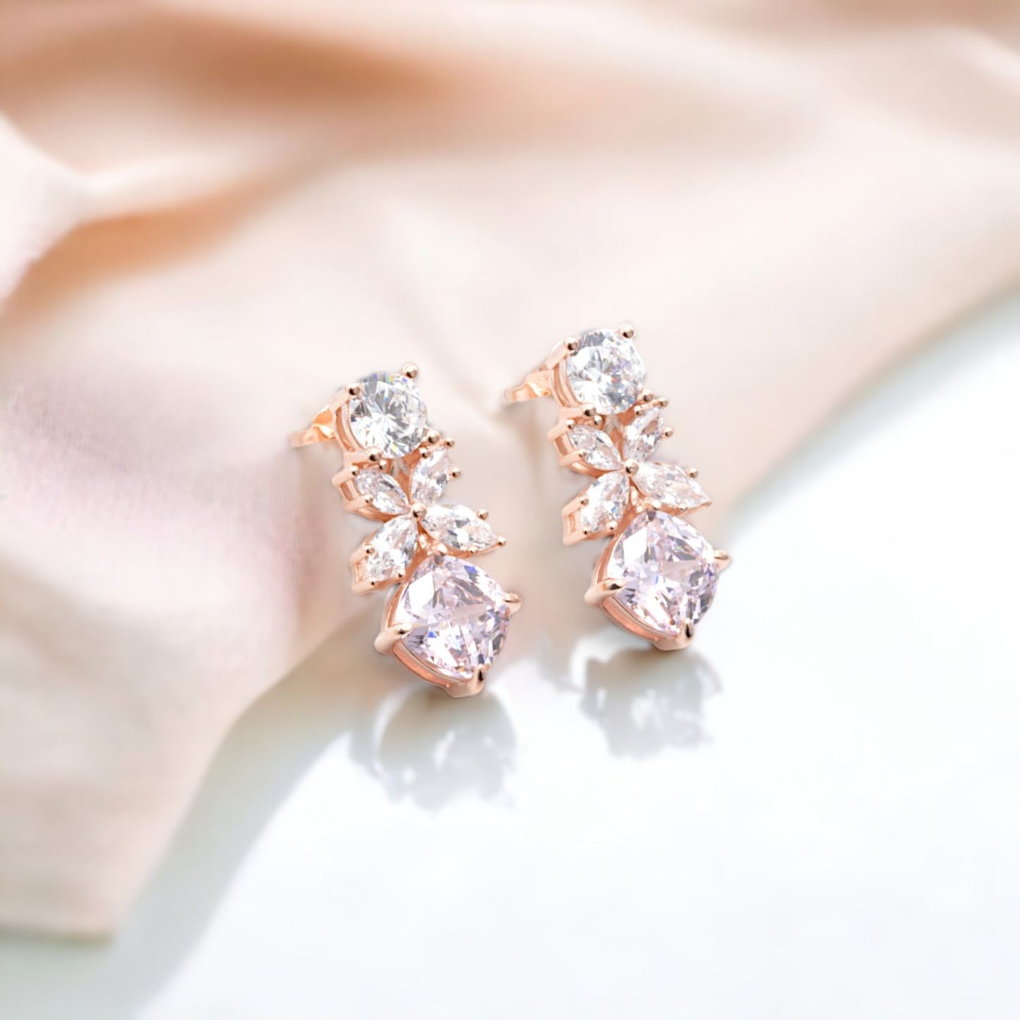 Rose Gold Sparkle Earrings