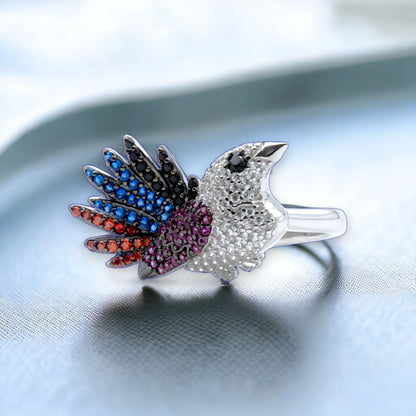 Rainbow Bird Ring