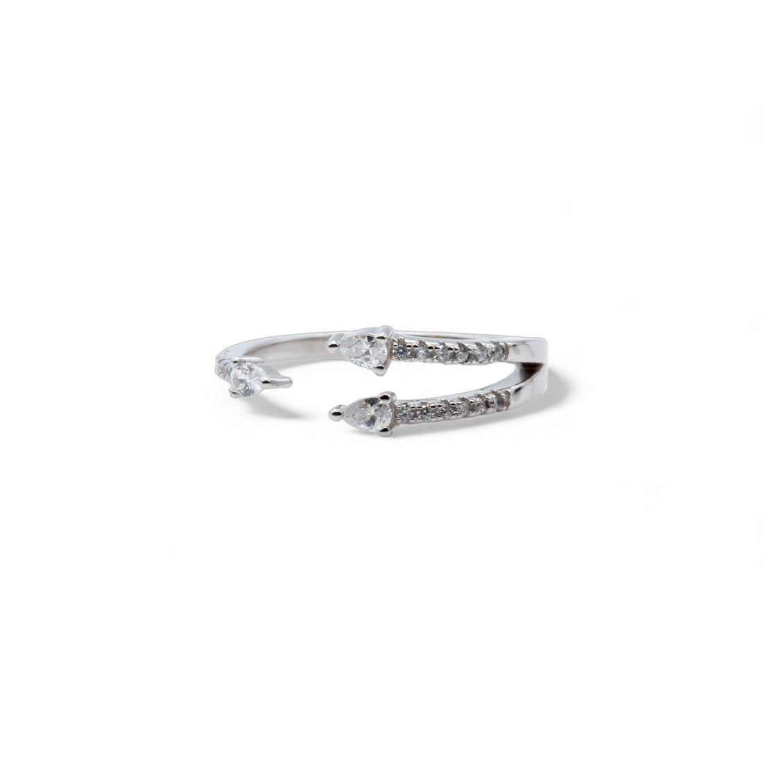Silver Marquise Open Ring