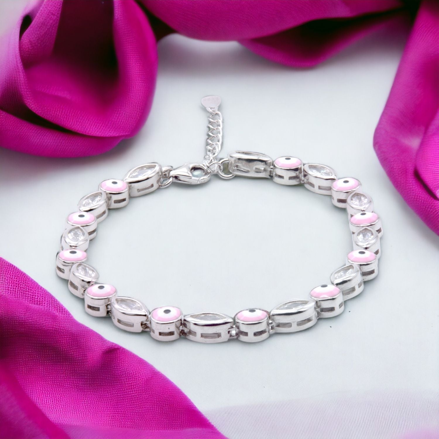Evil Eye Pink Bracelet