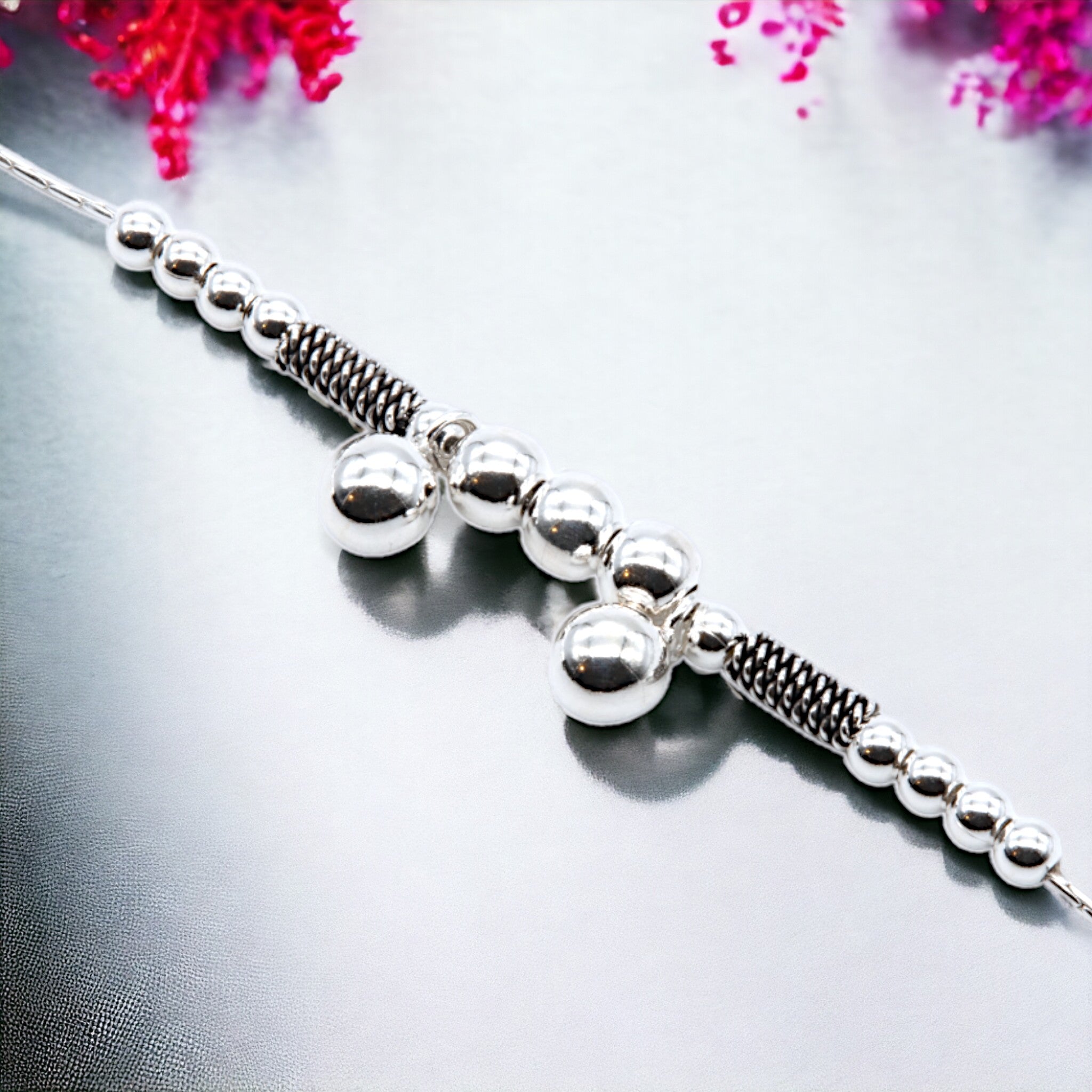 Shakti Bold Bead Silver Bracelet