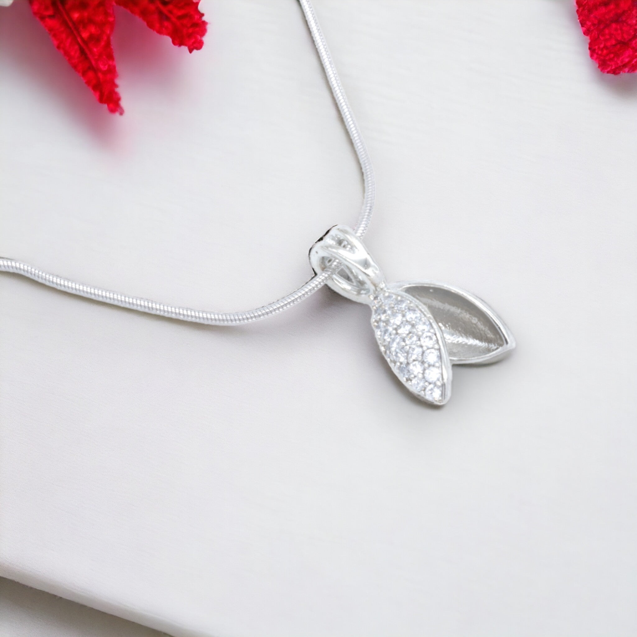 Silver Leaf Charm Set