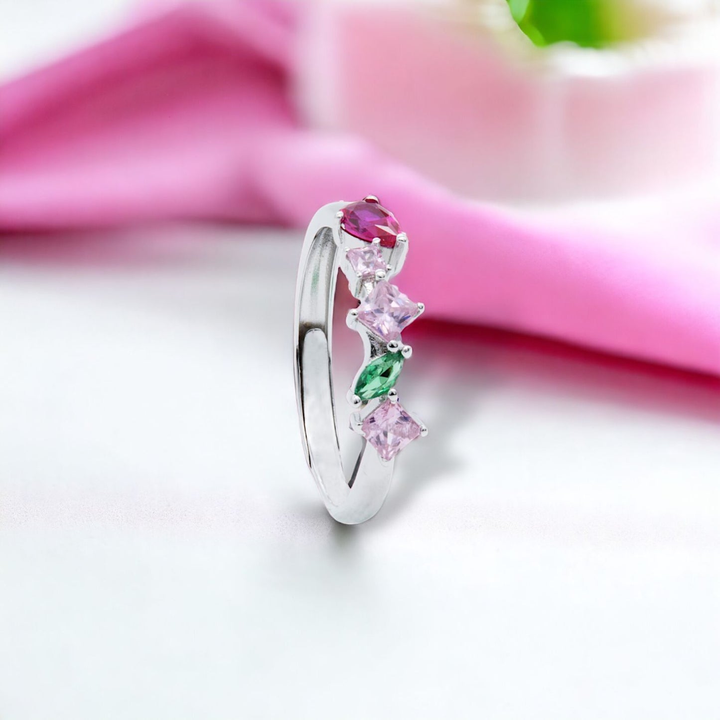 Colorful Gemstone Harmony Ring