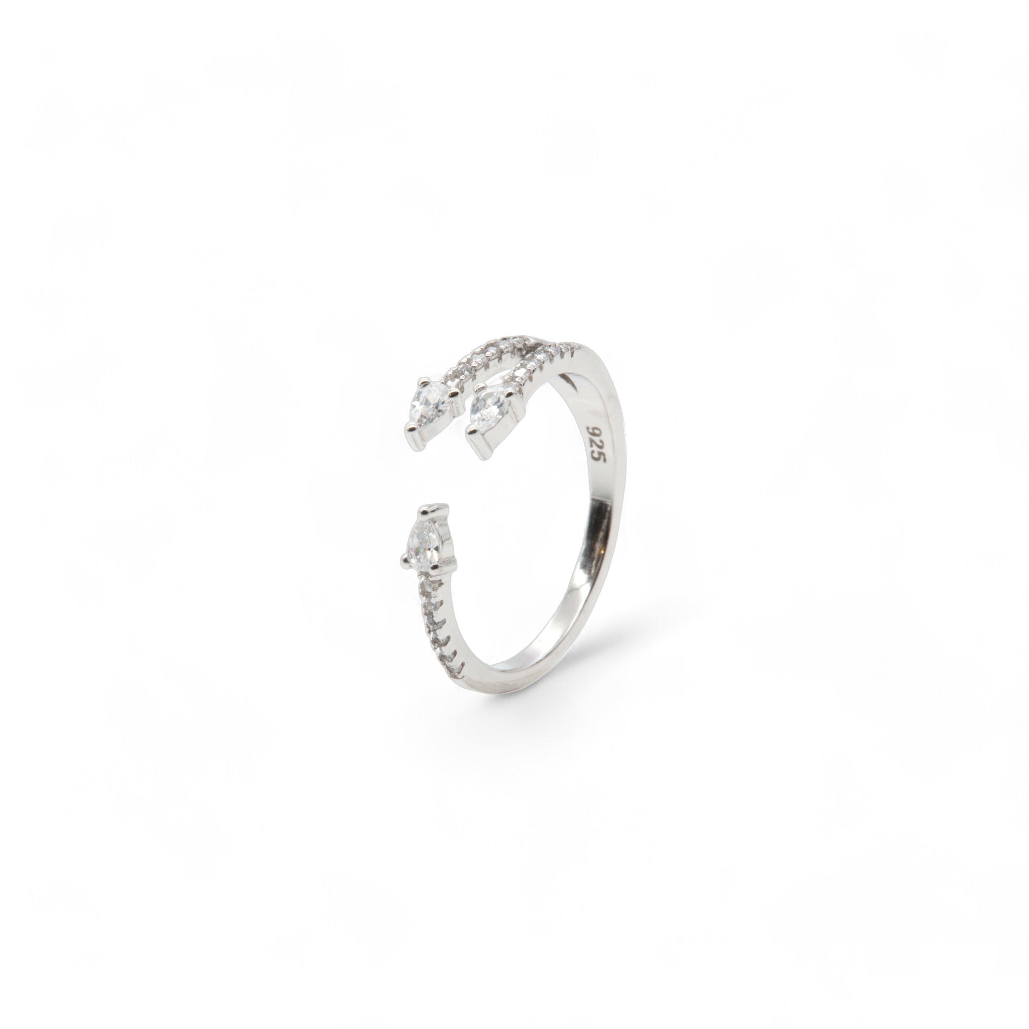 Silver Marquise Open Ring