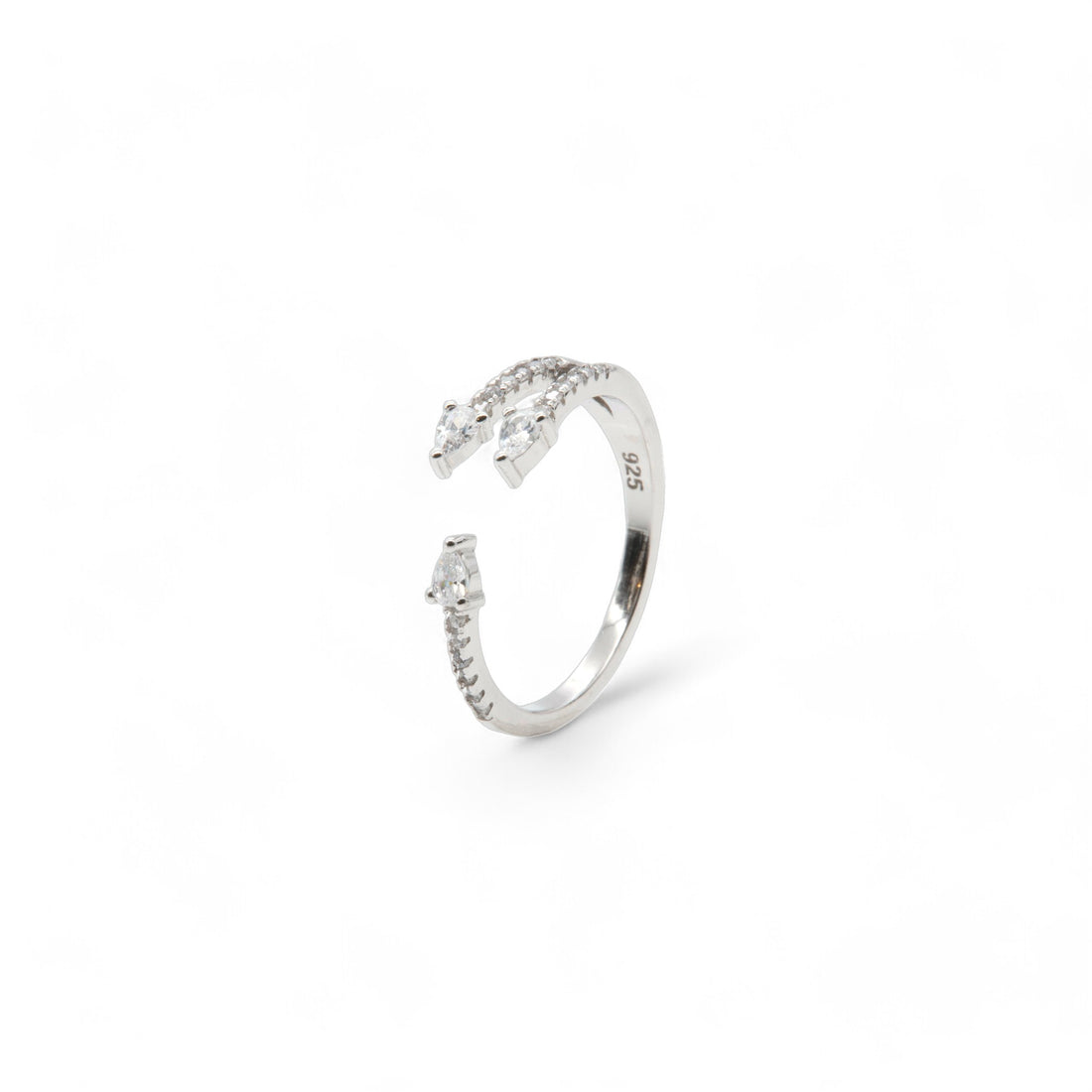 Silver Marquise Open Ring