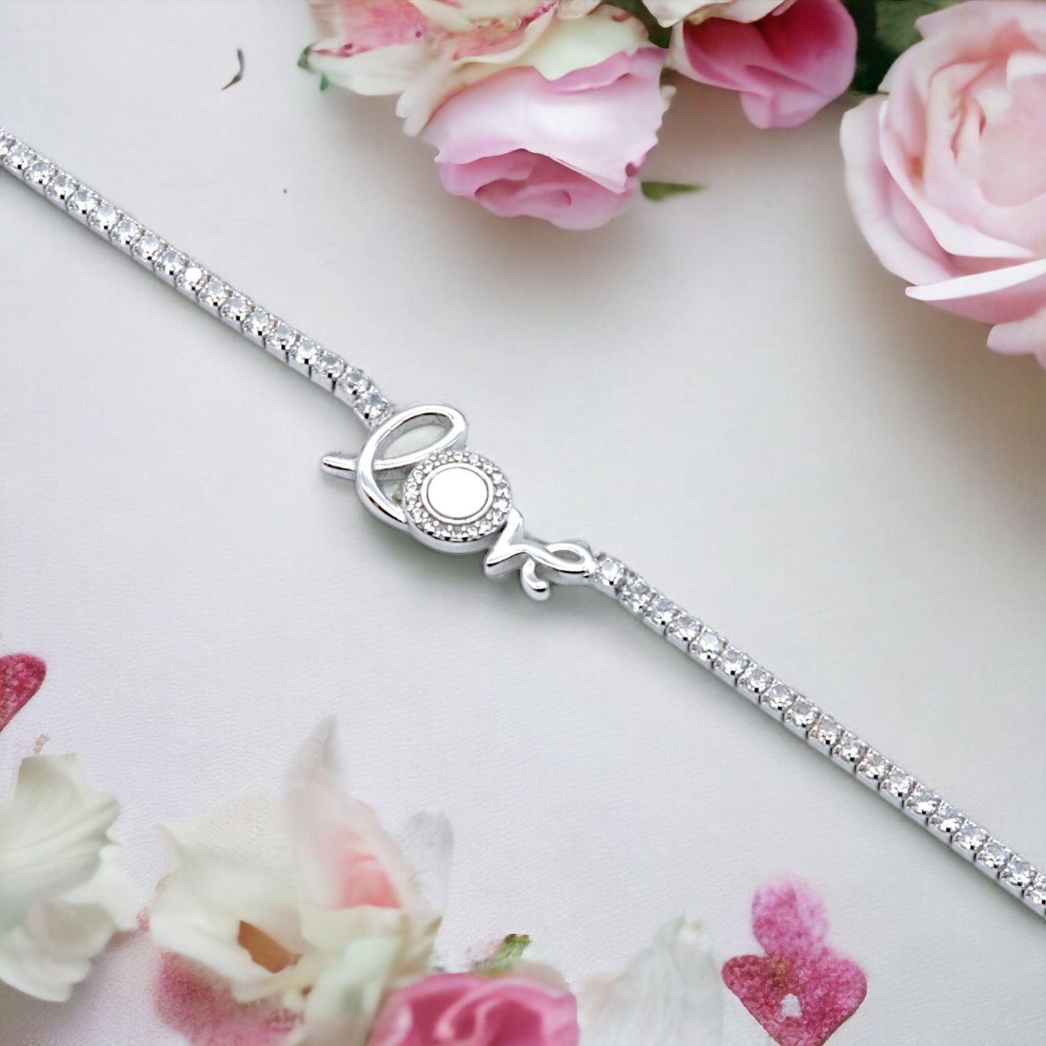 Love Script Silver Bracelet
